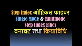 Step Index Fiber HINDI Single Mode Vs Multimode Fiber Structure amp Working Optical Fiber Cable [upl. by Kanor]