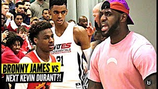 BRONNY JAMES VS EMONI BATES GETS LEBRON HYPE NEXT LEBRON VS NEXT KD [upl. by Neirad]