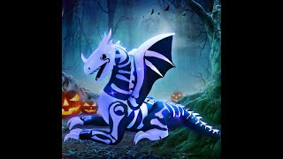 2024 Halloween inflatable 8FT Scary Skull Dragon hit the scene for only 5999 [upl. by Memory]