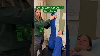 Contract relax stretching on proximal hamstring [upl. by Eimarej]