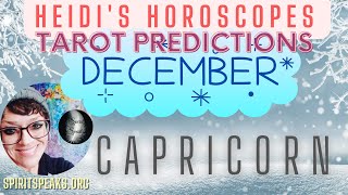 CAPRICORN  December Tarot Predictions Guidance Clarity  Heidis Horoscopes 2022 [upl. by Gally]