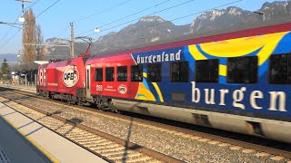 ⚽ÖFB Railjet bei der Durchfahrt in Lauterach amp Altach➡️Bregenz bzw Frankfurt am Main [upl. by Donohue]