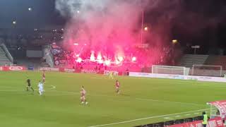 FC AnnecyAJ Auxerre  Spectacle pyrotechnique Ligue 2 17022024 [upl. by Nollat]