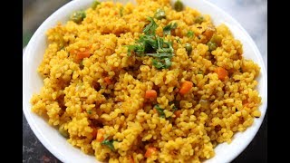 Daliya Upma  Vegetable Upma  Dalia Upma Dalia Upma recipe  Broken wheat Upma [upl. by Ardried366]