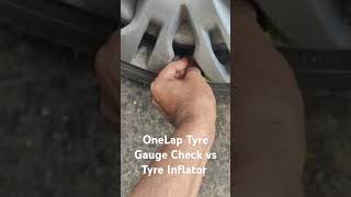 OneLap Tyre Gauge Check machine vs Tyre Inflator tyres [upl. by Hillegass]