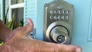 How to remove a Schlage Keypad Deadbolt Lock [upl. by Refenej106]