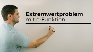 Extremwertproblem mit eFunktion Extremalproblem Mathehilfe online  Mathe by Daniel Jung [upl. by Aicinoid332]