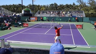 Tsitsipas v Medvedev Court Level View 60FPS HD Miami Open 2018 R1 [upl. by Flanigan]