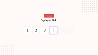 Otp Input Field  HTML CSS Javascript [upl. by Whitson]