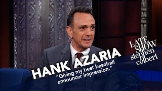 Hank Azaria Teaches Stephen The Baseball Announcer Voice [upl. by Audri]