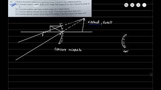 14 Choose incorrect options regarding image formation by a spherical mirrorA Concave mirror [upl. by Flossi841]