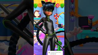 Lady Noir Miraculous Ladybug My Talking Angela miraculousladybug ladybug ladynoir angela2 [upl. by Politi486]