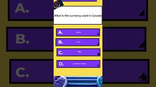 Name Of Canadas Currency shortsquiztime generalknowledge [upl. by Kemp]