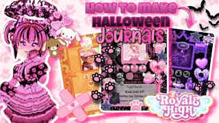 How to make a CUTE HALLOWEEN JOURNAL🎃📓In Royale High  Royale High Campus 3 New School Roblox💖🏰 [upl. by Corwun810]