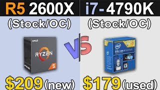 R5 2600X Vs i74790K  Stock and Overclock  New Games Benchmarks [upl. by Feinstein184]