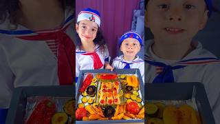 Recipe for salmon fish and baked vegetables shorts viral cooking trending children [upl. by Jewell447]