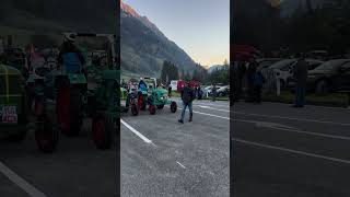 Startaufstellung zur 22 Oldtimer Traktor WM am Großglockner 2024 700 Uhr lanzbulldog [upl. by Aneen]