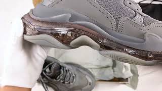 Balenciaga Triple S Clear Sole Sneaker in grey [upl. by Brockwell]