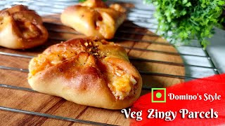 Veg Zingy Parcel  Dominos Style Zingy Parcel Recipe  How To Make Paneer Zingy Parcel [upl. by Aleacim]