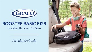 Graco Booster Basic R129 Car Seat  Installation Video [upl. by Ham780]