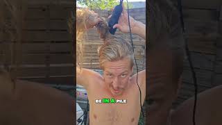 Clip Live Cutting Off My Golden Locks shorts haircut diy roofer freshstart haircut [upl. by Aekan988]