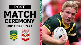 Pacific Championship 2024  Kangaroos v Tonga XIII Cup Final  PostMatch Ceremony [upl. by Missy34]