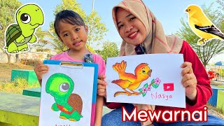 Mewarnai Gambar Burung Cantik Dan Kura Kura lucu  Mewarnai Gambar Hewan [upl. by Kcira]