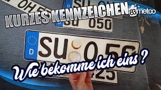 Wie bekomme ich ein kurzes Kennzeichen  Wunschkennzeichen metoo 83 [upl. by Haisa800]