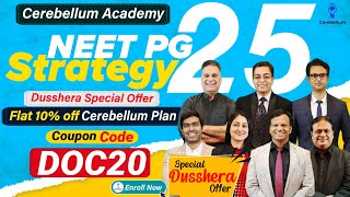 Cerebellum Dusshera Special Offer 💥Cerebellum Academy NEET PG INICET 2024 plan amp Coupon Code [upl. by Westfahl]