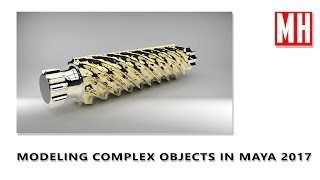 Maya 2017 tutorial  Modeling more complex objects 2  Worm gear [upl. by Llerroj80]