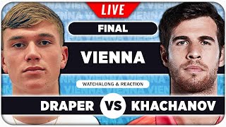 DRAPER vs KHACHANOV • ATP Vienna 2024 Final • LIVE Tennis Watchalong Stream [upl. by Raimondo962]