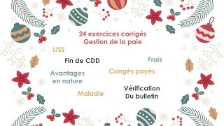 Gestion de la paie 24 exercices corrigés  niveau débutant plus ou moins [upl. by Einnahpets46]