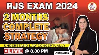 RJS exam 2 Months complete strategy  Rajasthan Judiciary vacancy 2024  RJS 2024  Judiciary  RJS [upl. by Llerrac]