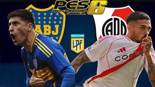 BOCA JRS VS RIVER PLATE  LPF 2024  PES 6 [upl. by Uranie]