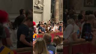 Swiss Guard and Pope Francis  End of Mass at the Vatican [upl. by Sitelc]