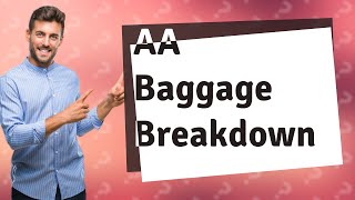 What bags are included with American Airlines [upl. by Asiulana]