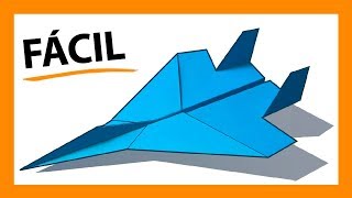 FÁCIL F15 Avión de papel 💙 Cómo hacer un increíble avión de papel de guerra que vuele mucho [upl. by Cia]