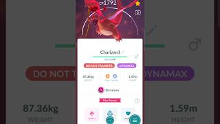 Pokemon GO MAX OUT  Charmeleon ⏩️ Charizard Evolution  DYNAMAX 🔥🪽 shorts pokemon [upl. by Nyleahs]