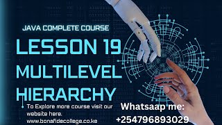 Java Complete Course 19 Multilevel hierarchy in classes [upl. by Akemit]