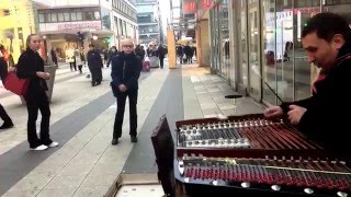 Cimbalom Open Piano street performance by George Balan Stockholm Sweden [upl. by Trebleda]