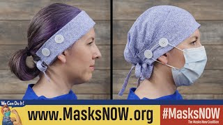 Sew a Headband that Converts to a Full Coverage Scrub Cap [upl. by Wehtam]