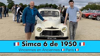 🇫🇷 Simca 6 de 1950 🇫🇷 Vincennes en Anciennes 🇫🇷 Paris 🇫🇷 [upl. by Aramenta86]