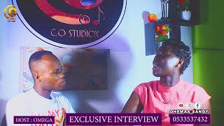 AWWW😭😭 OHEMAA SANDY EXCLUSIVE INTERVIEW WITH HER MANAGER OMEGA [upl. by Ikairik]