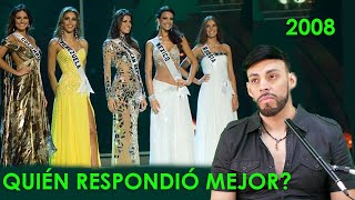 QUIÉN RESPONDIÓ MEJOR MISS UNIVERSO 2008 [upl. by Westbrook144]