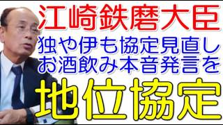 【孫崎享】江崎鉄磨大臣 日米地位協定見直し！原稿朗読せず本音！自民党バタバタと閣内不一致ではないと弁解！敗戦国ドイツ・イタリアも地位協定を見直し主権は譲らない！ドイツは駐留米軍の訓練内容すべて許可制！ [upl. by Kristina521]