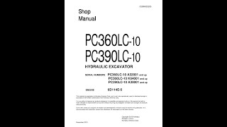 Komatsu PC360LC10 PC390LC10 Service manual [upl. by Burns]