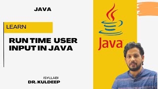 How to Get User Input at Runtime in Java  Video 8  iSyllabi [upl. by Natsirt]