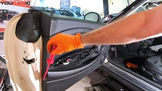 How to Remove the Inner Door Panel on a 2002 Mini Cooper [upl. by Marka383]