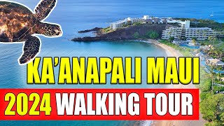 Kaanapali 2024 Walking Tour  Maui Hawaii Hyatt to Sheraton Snorkeling Black Rock Kaanapali [upl. by Idnar465]