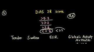 How to calculate and interprete DAS 28 score in Rheumatoid arthritis [upl. by Jacquet258]